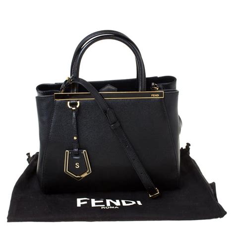 fendi 2jours petite leather tote bag